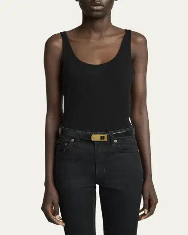 Saint Laurent YSL Skinny Leather Belt | Thumbnail 3 Saint Laurent YSL Skinny Leather Belt | Thumbnail 3