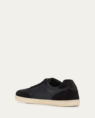 Bergdorf Goodman Men's Leather and Suede T-Toe Low-Top Sneakers | Thumbnail 4