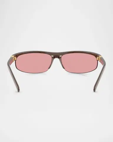 Miu Miu A02S Semi-Rimless Oval Plastic Sunglasses | Thumbnail 9