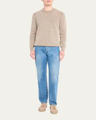 Bergdorf Goodman Men's Cashmere Novelty Knit Crewneck Sweater | Thumbnail 2