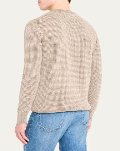 Bergdorf Goodman Men's Cashmere Novelty Knit Crewneck Sweater | Thumbnail 3
