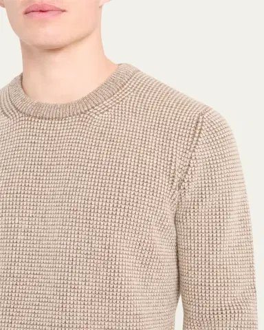Bergdorf Goodman Men's Cashmere Novelty Knit Crewneck Sweater | Thumbnail 5