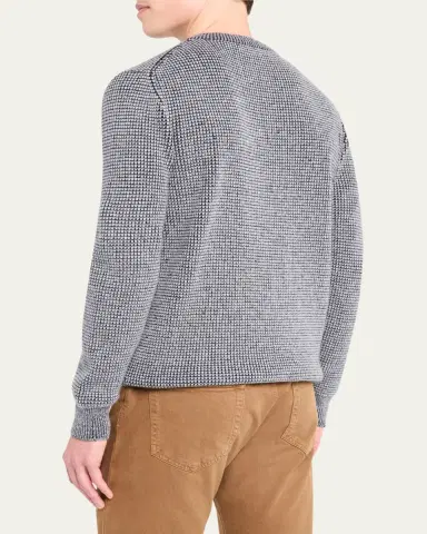 Bergdorf Goodman Men's Cashmere Novelty Knit Crewneck Sweater | Thumbnail 8