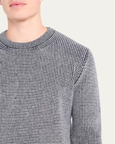 Bergdorf Goodman Men's Cashmere Novelty Knit Crewneck Sweater | Thumbnail 10