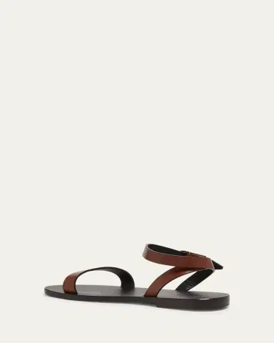 Saint Laurent Sahara Leather Ankle-Strap Sandals | Thumbnail 8
