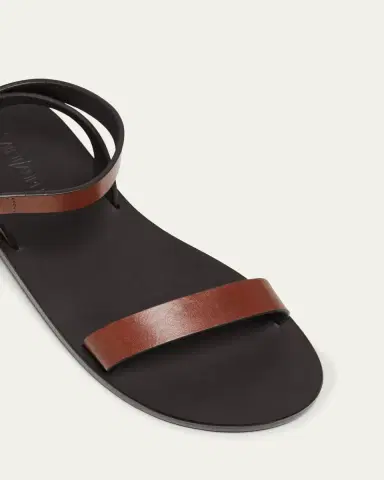 Saint Laurent Sahara Leather Ankle-Strap Sandals | Thumbnail 9