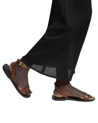 Saint Laurent Sahara Leather Ankle-Strap Sandals | Thumbnail 1