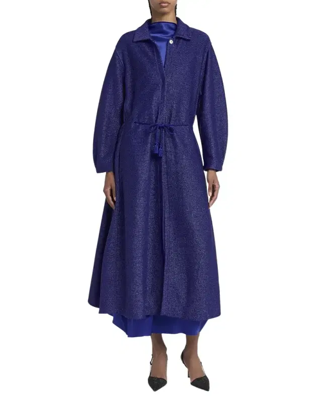 Drawstring Maxi Coat
