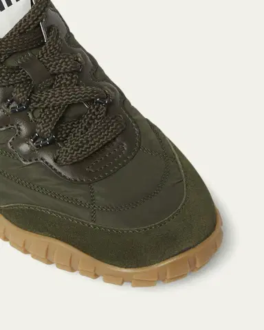 Miu Miu Low-Top Nylon & Leather Sneakers | Thumbnail 3