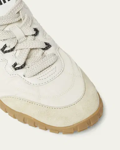 Miu Miu Low-Top Nylon & Leather Sneakers | Thumbnail 4
