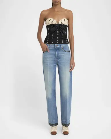 Valentino Garavani Strapless Polka Dot Ruched Bustier | Thumbnail 6