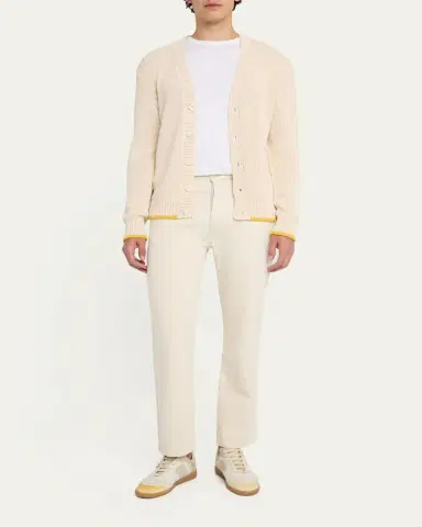 Bergdorf Goodman Men's Cotton Contrast-Trim Cardigan | Thumbnail 2 Bergdorf Goodman Men's Cotton Contrast-Trim Cardigan | Thumbnail 2