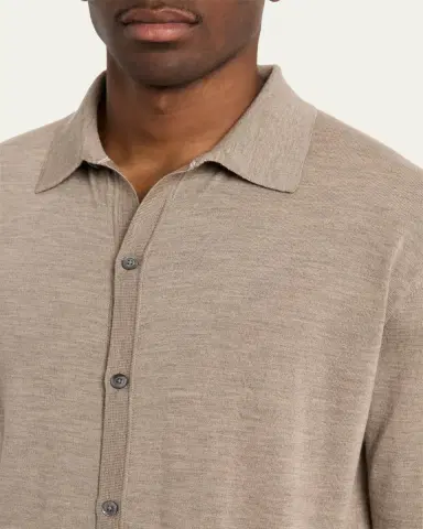 Bergdorf Goodman Men's Wool Overshirt Cardigan | Thumbnail 3 Bergdorf Goodman Men's Wool Overshirt Cardigan | Thumbnail 3