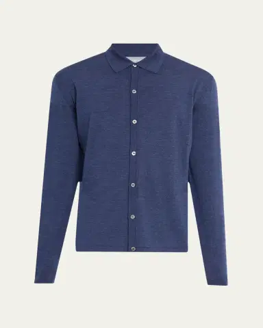 Bergdorf Goodman Men's Wool Overshirt Cardigan | Thumbnail 6 Bergdorf Goodman Men's Wool Overshirt Cardigan | Thumbnail 6