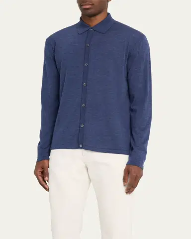 Bergdorf Goodman Men's Wool Overshirt Cardigan | Thumbnail 9 Bergdorf Goodman Men's Wool Overshirt Cardigan | Thumbnail 9