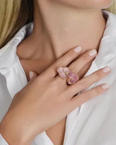 Anabel Aram Jewelry Orchid Double Pave Ring | Thumbnail 2