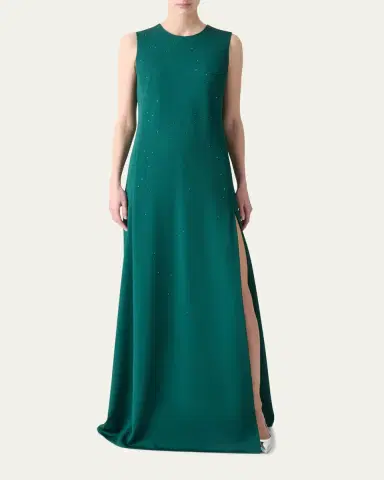 Akris Swarovski Stars Silk Crepe Gown | Thumbnail 2 Akris Swarovski Stars Silk Crepe Gown | Thumbnail 2