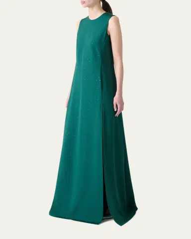 Akris Swarovski Stars Silk Crepe Gown | Thumbnail 4 Akris Swarovski Stars Silk Crepe Gown | Thumbnail 4