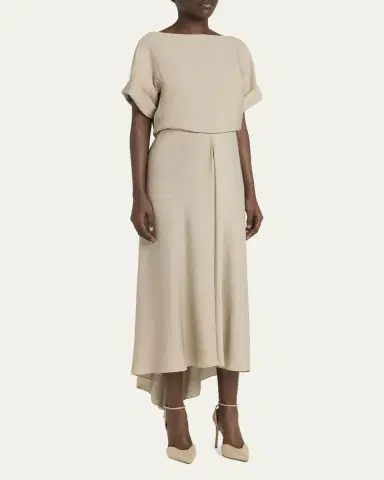 Giorgio Armani Triple Silk Georgette Hi-Low Gown | Thumbnail 4 Giorgio Armani Triple Silk Georgette Hi-Low Gown | Thumbnail 4