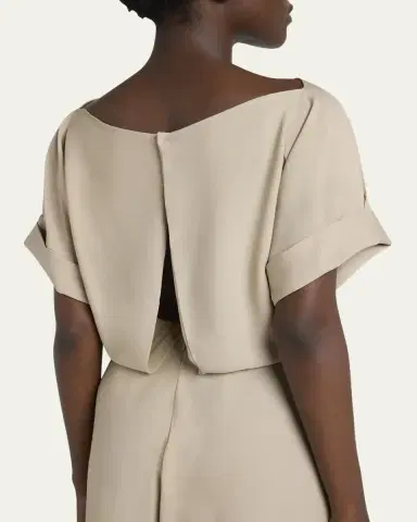 Giorgio Armani Triple Silk Georgette Hi-Low Gown | Thumbnail 5 Giorgio Armani Triple Silk Georgette Hi-Low Gown | Thumbnail 5