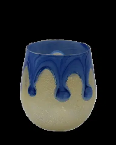 4 GLASS MURANO Goccia Cobalt Blue Drinking Glass, 10 oz. | Thumbnail 2