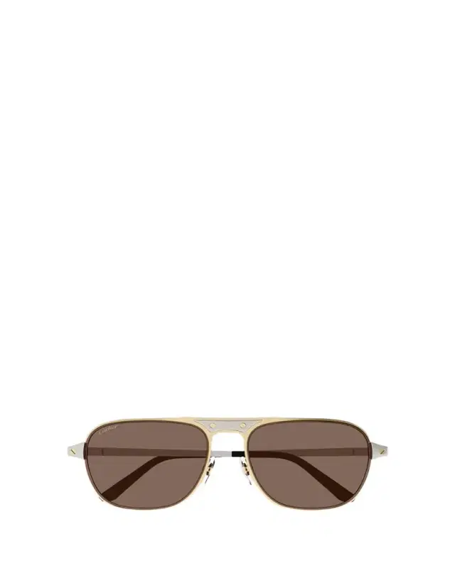 Cartier Men's CT0532SM Metal Aviator Sunglasses
