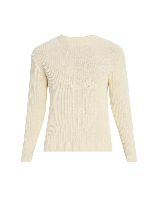 Men's Wide Rib Cotton Crewneck Sweater