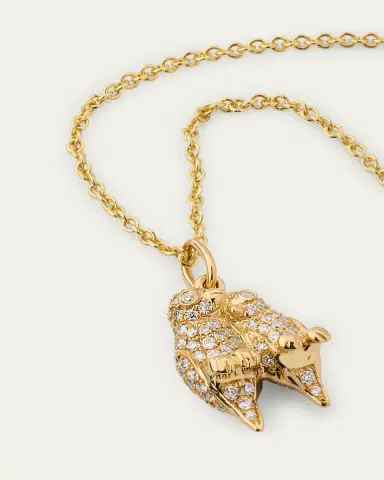 Sydney Evan 14K Yellow Gold Lovebirds Charm with Diamonds | Thumbnail 3