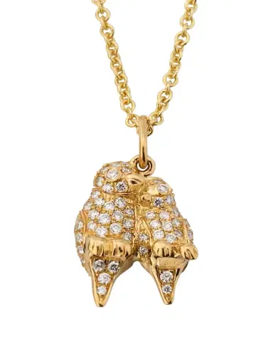 Sydney Evan 14K Yellow Gold Lovebirds Charm with Diamonds | Thumbnail 1