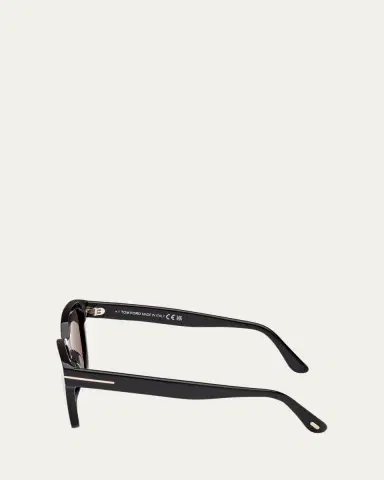 Tom Ford Haylay Acetate Rectangle Sunglasses | Thumbnail 3