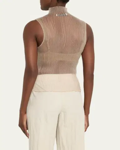 Aisling Camps Sleeveless Modern Mist Sheer Turtleneck | Thumbnail 3 Aisling Camps Sleeveless Modern Mist Sheer Turtleneck | Thumbnail 3