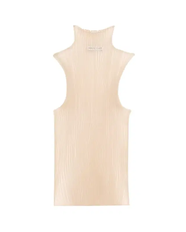 Sleeveless Modern Mist Sheer Turtleneck