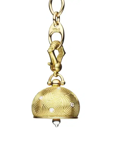 Paul Morelli 18K Yellow Gold Droplet Diamond Meditation Bell Pendant | Thumbnail 1