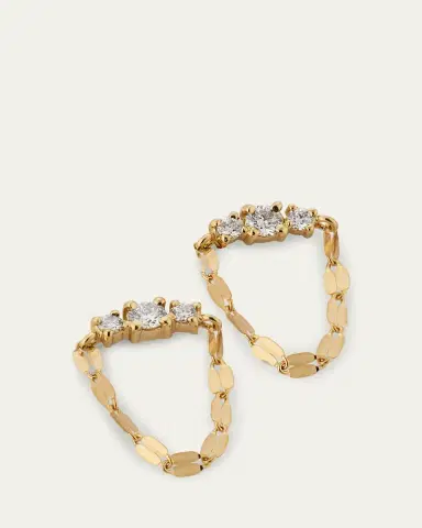 Lana 14K Gold Solo Blake Draping Diamond Stud Earrings | Thumbnail 3