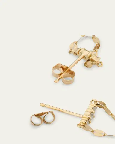 Lana 14K Gold Solo Blake Draping Diamond Stud Earrings | Thumbnail 4