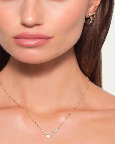 Lana 14K Gold Solo Blake Draping Diamond Stud Earrings | Thumbnail 5