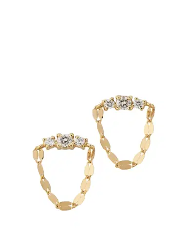 Lana 14K Gold Solo Blake Draping Diamond Stud Earrings | Thumbnail 1