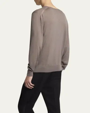 Saint Laurent Men's Fine-Gauge Crew Sweater | Thumbnail 3