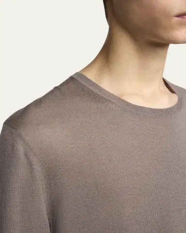 Saint Laurent Men's Fine-Gauge Crew Sweater | Thumbnail 5