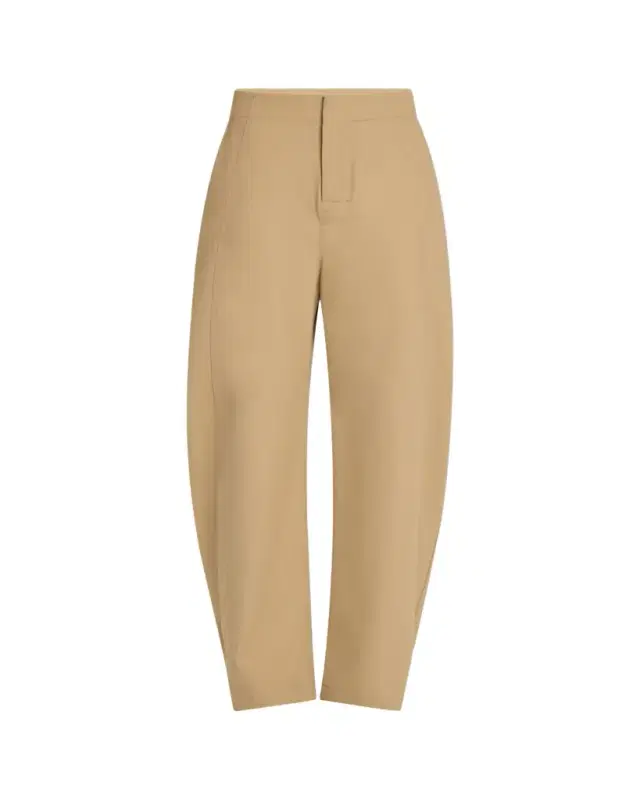 Bottega Veneta Fluid Cotton Twill Wide Leg Trousers