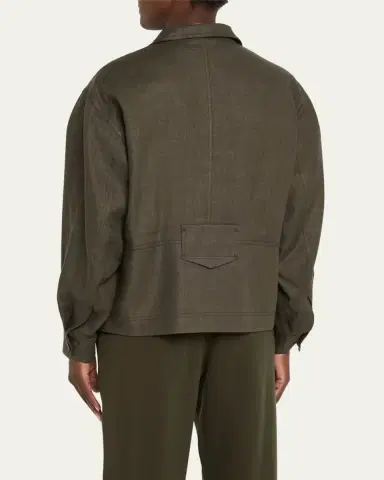 Loro Piana Jaylon Structured Linen Wool Field Jacket | Thumbnail 3 Loro Piana Jaylon Structured Linen Wool Field Jacket | Thumbnail 3