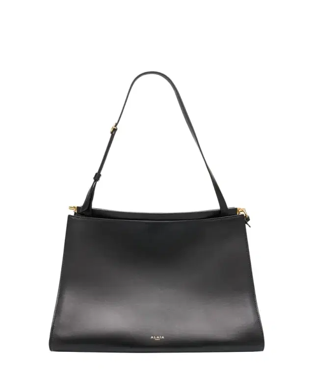 ALAIA Le Click Medium Curve Shoulder Bag in Glossy Leather