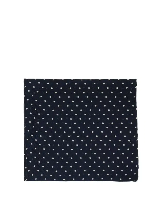 Men's Wool and Cashmere Polka Dot Pocket Square