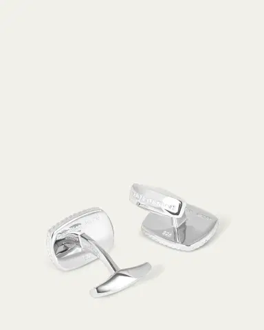 Tateossian Men's Rhodium-Plated Stainless Steel Dalmatian Jasper Cufflinks, Limited Edition | Thumbnail 4 Tateossian Men's Rhodium-Plated Stainless Steel Dalmatian Jasper Cufflinks, Limited Edition | Thumbnail 4
