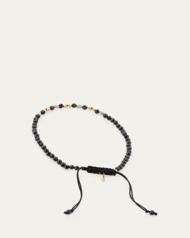 Jan Leslie Men's Black Spinel and Raw Diamond Beaded Pull-Cord Bracelet | Thumbnail 4 Jan Leslie Men's Black Spinel and Raw Diamond Beaded Pull-Cord Bracelet | Thumbnail 4
