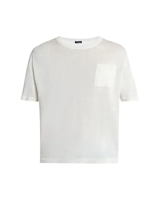 Men's Cotton and Linen Pocket T-Shirt