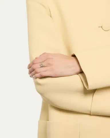 Spinelli Kilcollin Acacia SG Gris Three Link Ring in Sterling Silver and 18K Gold with Grey Diamonds | Thumbnail 2 Spinelli Kilcollin Acacia SG Gris Three Link Ring in Sterling Silver and 18K Gold with Grey Diamonds | Thumbnail 2
