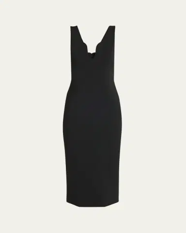 Giorgio Armani Stretch Jersey Body-Con Midi Dress | Thumbnail 5