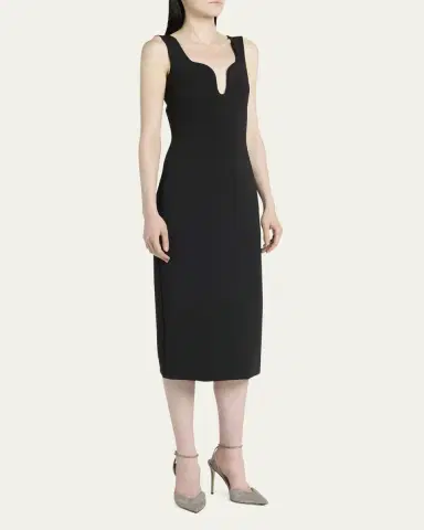 Giorgio Armani Stretch Jersey Body-Con Midi Dress | Thumbnail 8
