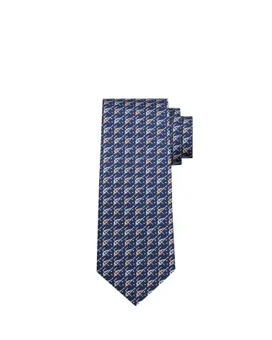 Ferragamo Men's Geometric-Print Tie | Thumbnail 1 Ferragamo Men's Geometric-Print Tie | Thumbnail 1